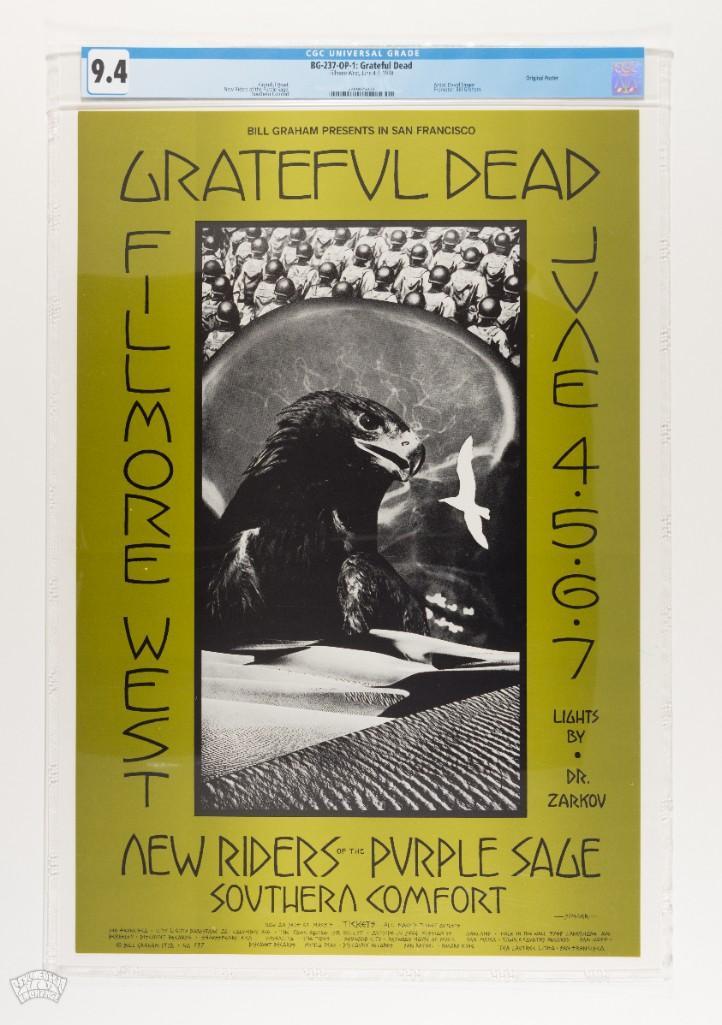 1970 BG-237 Grateful Dead Fillmore West Poster 9.4 (1 of 2)
