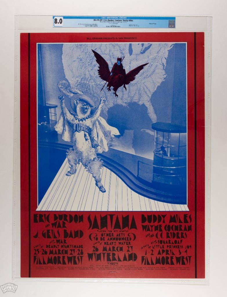 1971 BG-275 Eric Burdon Fillmore West Poster 8 (1 of 2)