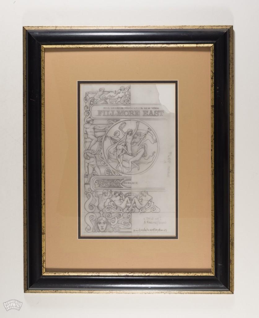 1969 Original Art for Fillmore East Program David Byrd