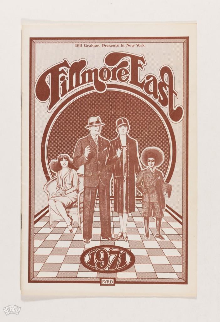 1971 Allman Brothers Band Live at Fillmore East Program (1 of 3)