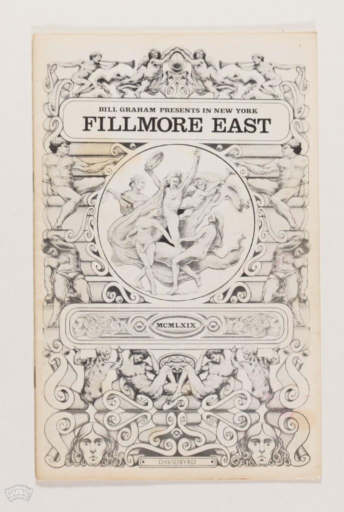 1969 Joni Mitchell Taj Mahal Fillmore East Program (1 of 3)