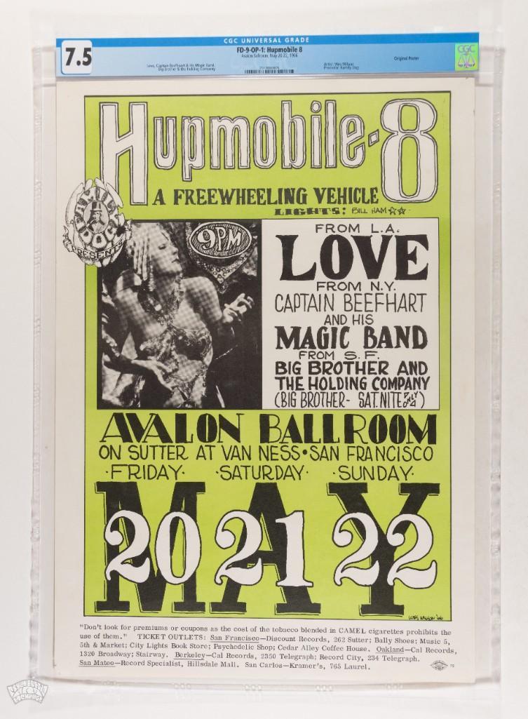 1966 FD-9 Love Captain Beefheart Avalon Poster 7.5 (1 of 2)