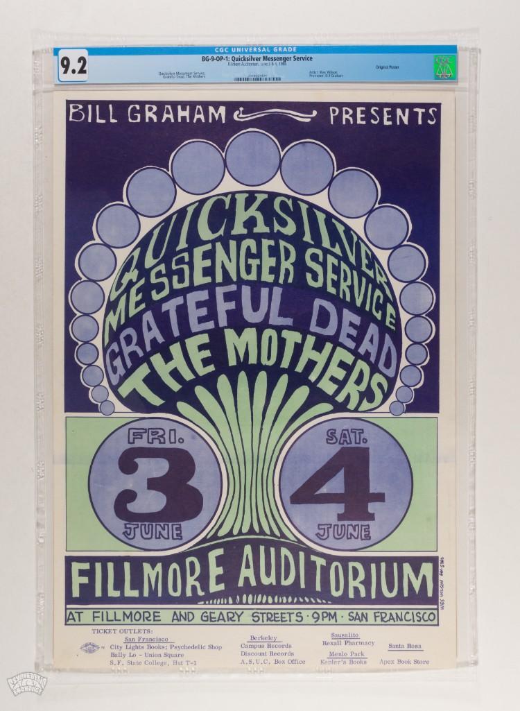 1966 BG-9 Grateful Dead Mothers Fillmore Poster 9.2 (1 of 2)