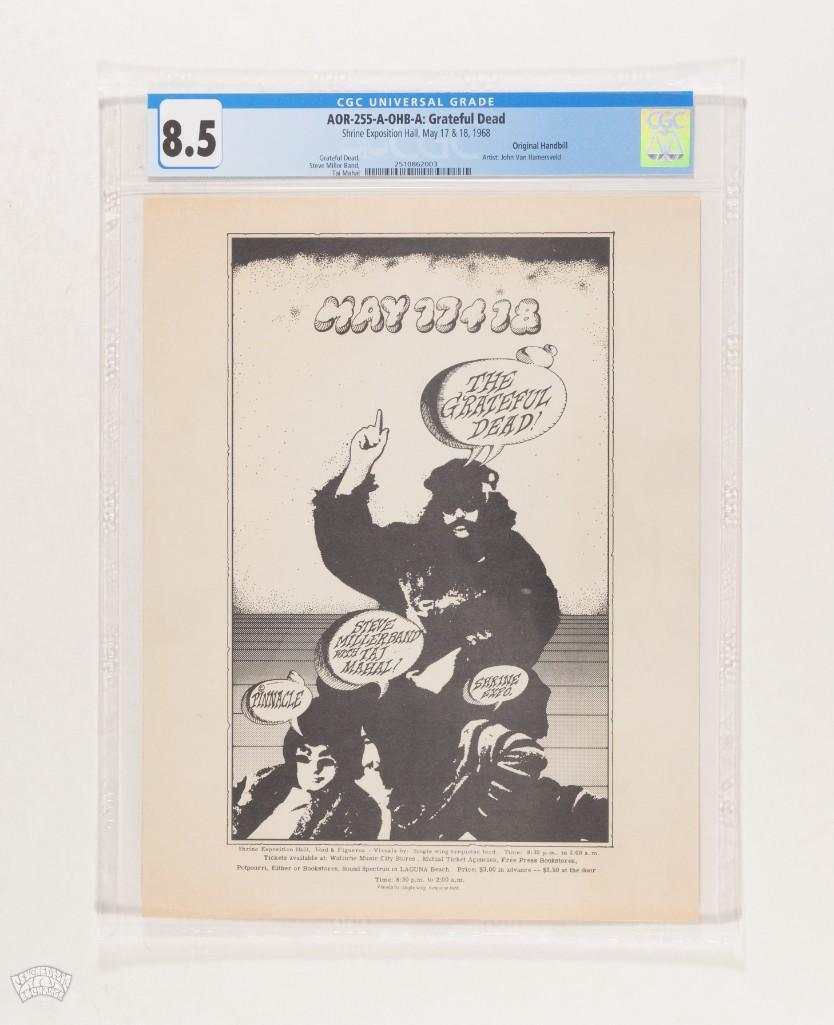 1968 AOR-255-A Grateful Dead Shrine Expo Handbill 8.5 (1 of 2)