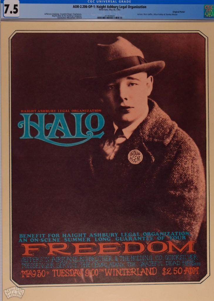 1966 AOR-2.206 Grateful Dead Winterland Poster 7.5 (1 of 1)