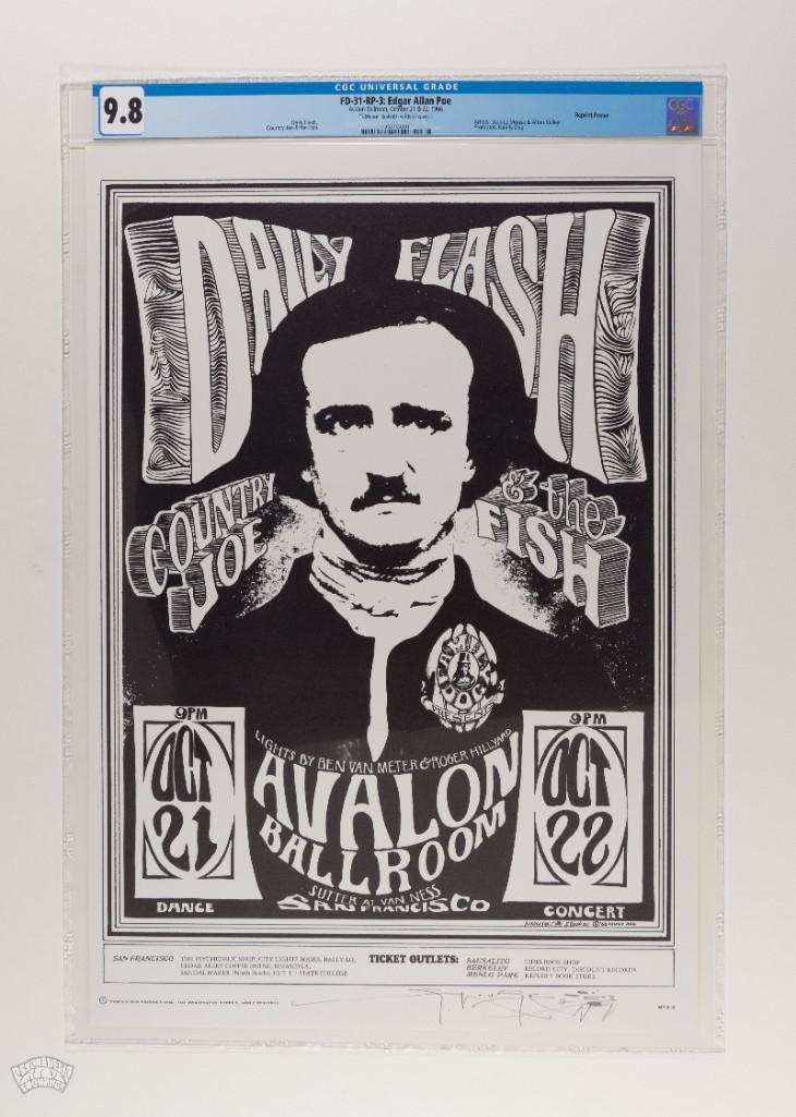 1966 FD-31 Daily Flash Avalon Signed RP3 Poster 9.8 (1 of 2)