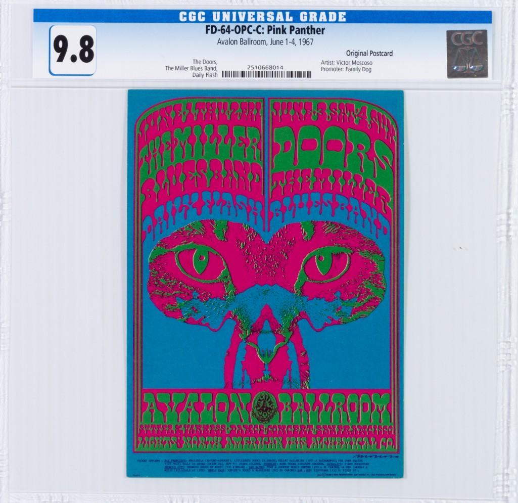 1967 FD-64 The Doors Avalon Postcard Addressed 9.8 (1 of 2)