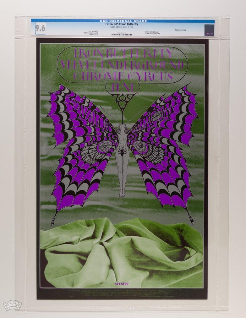 1968 FD-122 Iron Butterfly Avalon Poster 9.6 (1 of 2)
