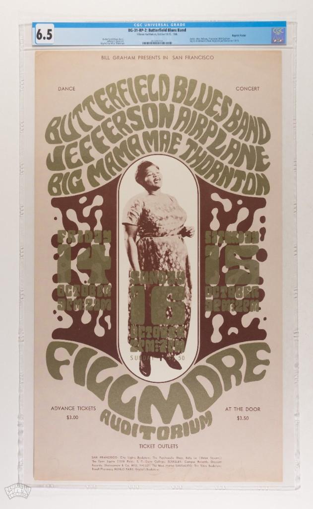 1966 BG-31 Big Mama Thornton Fillmore RP2 Poster 6.5 (1 of 2)