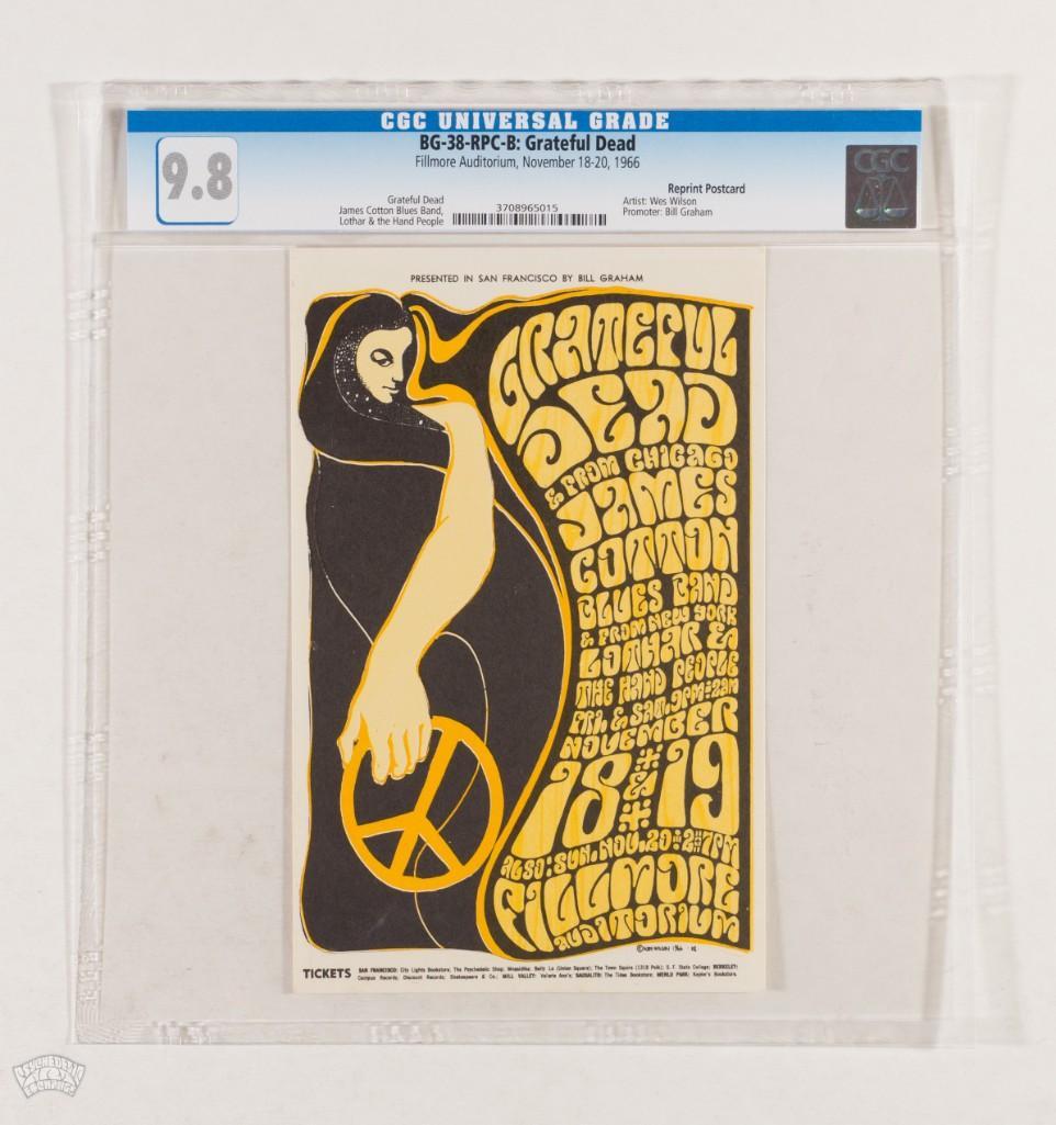 1966 BG-38 Grateful Dead Fillmore RP Postcard 9.8 (1 of 2)