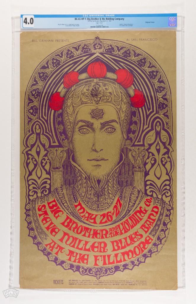 1967 BG-65 Big Brother Janis Joplin Fillmore Poster 4 (1 of 2)