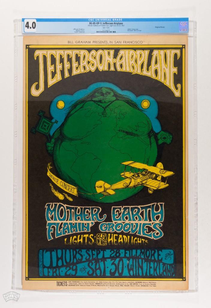 1967 BG-85 Jefferson Airplane Winterland Poster 4 (1 of 2)