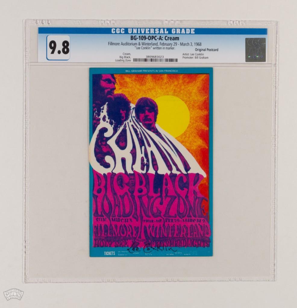 1968 BG-109 Cream Winterland Signed Postcard 9.8 (1 of 2)