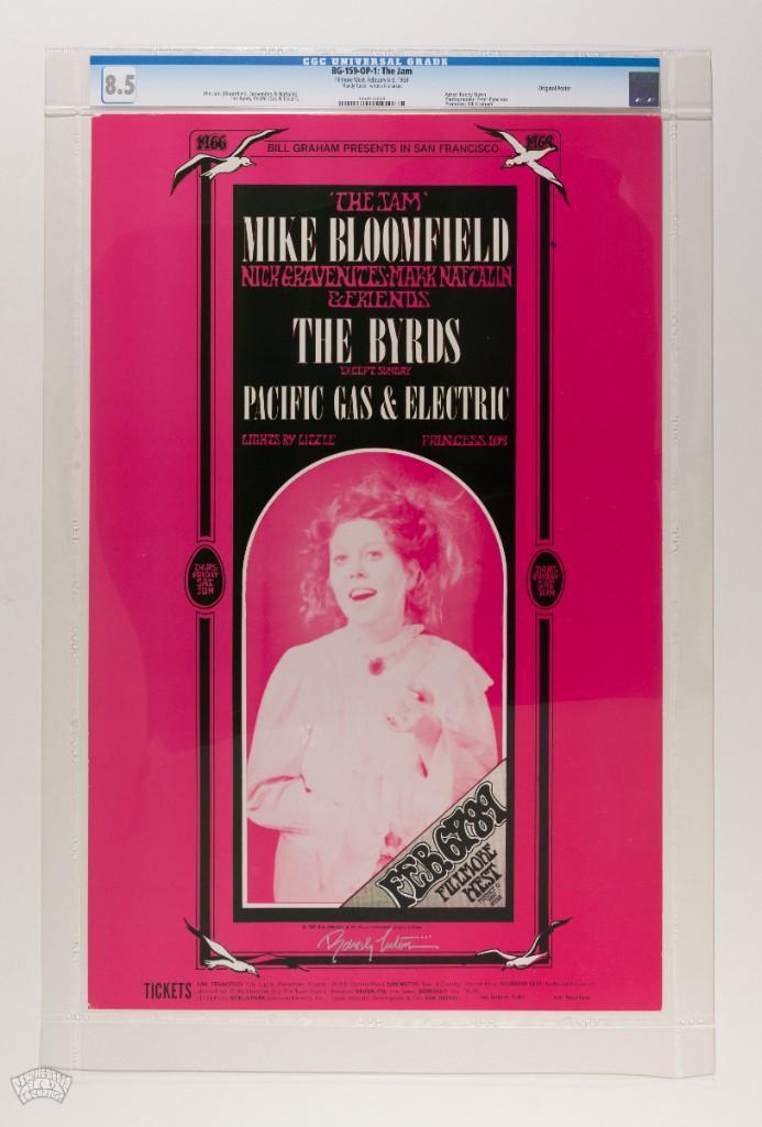1969 BG-159 Mike Bloomfield Fillmore Signed Poster 8.5 (1 of 2)