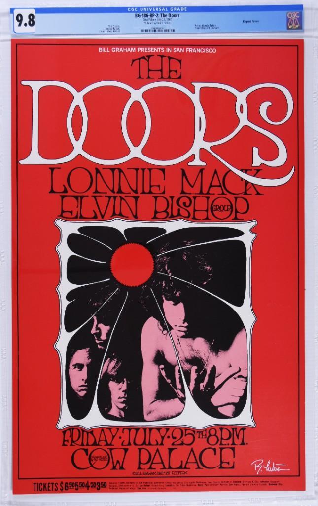 1969 BG-186 The Doors Cow Palace Signed RP2 Poster 9.8 (1 of 1)