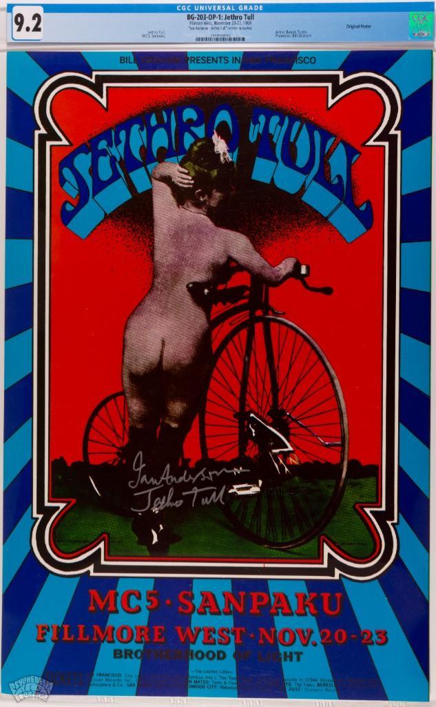 1969 BG-203 Jethro Tull Fillmore West Signed Poster 9.2 (1 of 1)