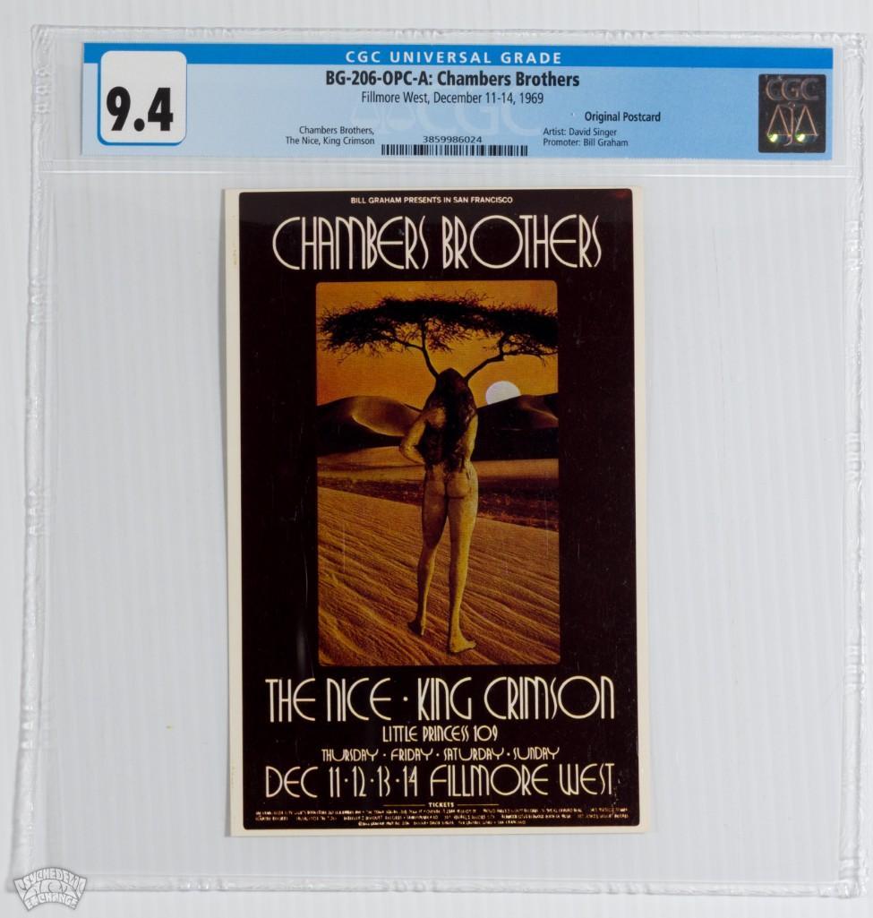 1969 BG-206 Chambers Brothers Fillmore Postcard 9.4 (1 of 2)
