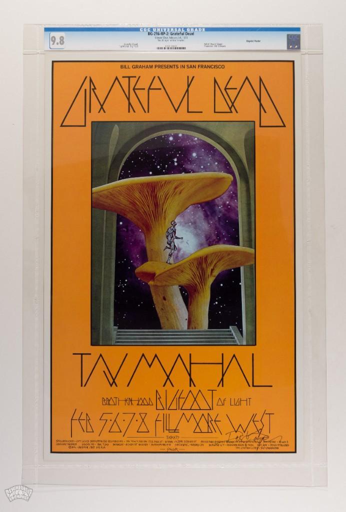 1970 BG-216 Grateful Dead Singer Signed RP2 Poster 9.8 (1 of 2)