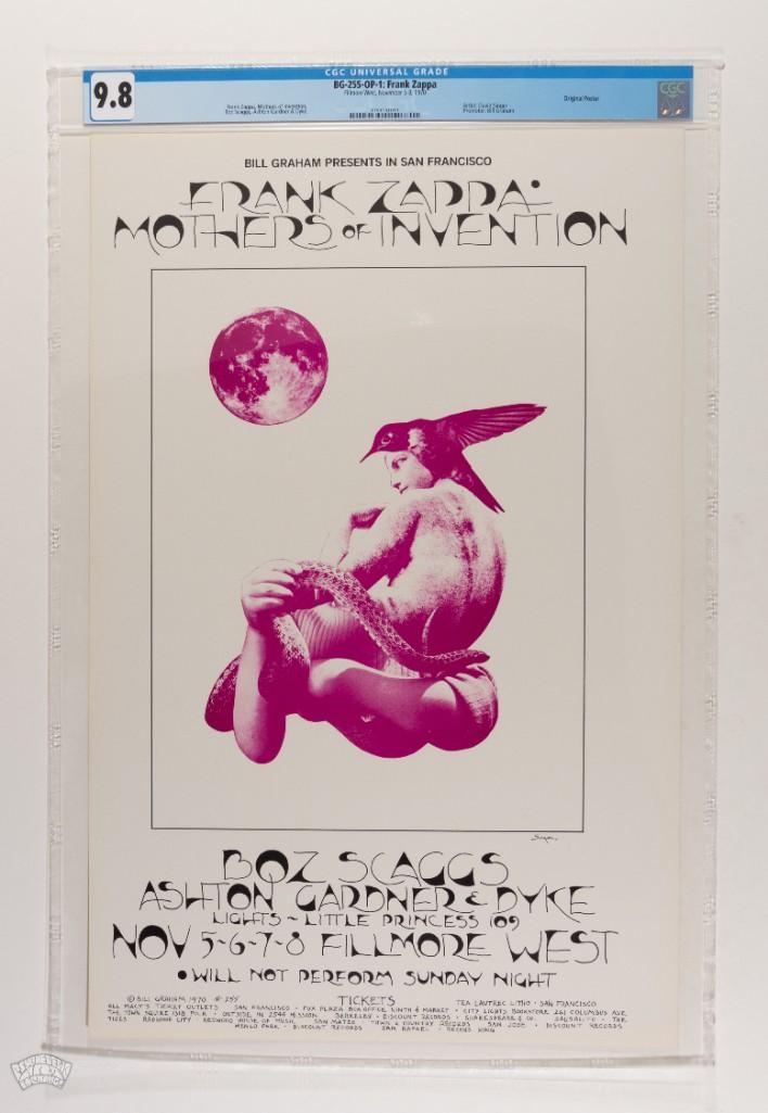 1970 BG-255 Frank Zappa Fillmore Poster 9.8 (1 of 2)