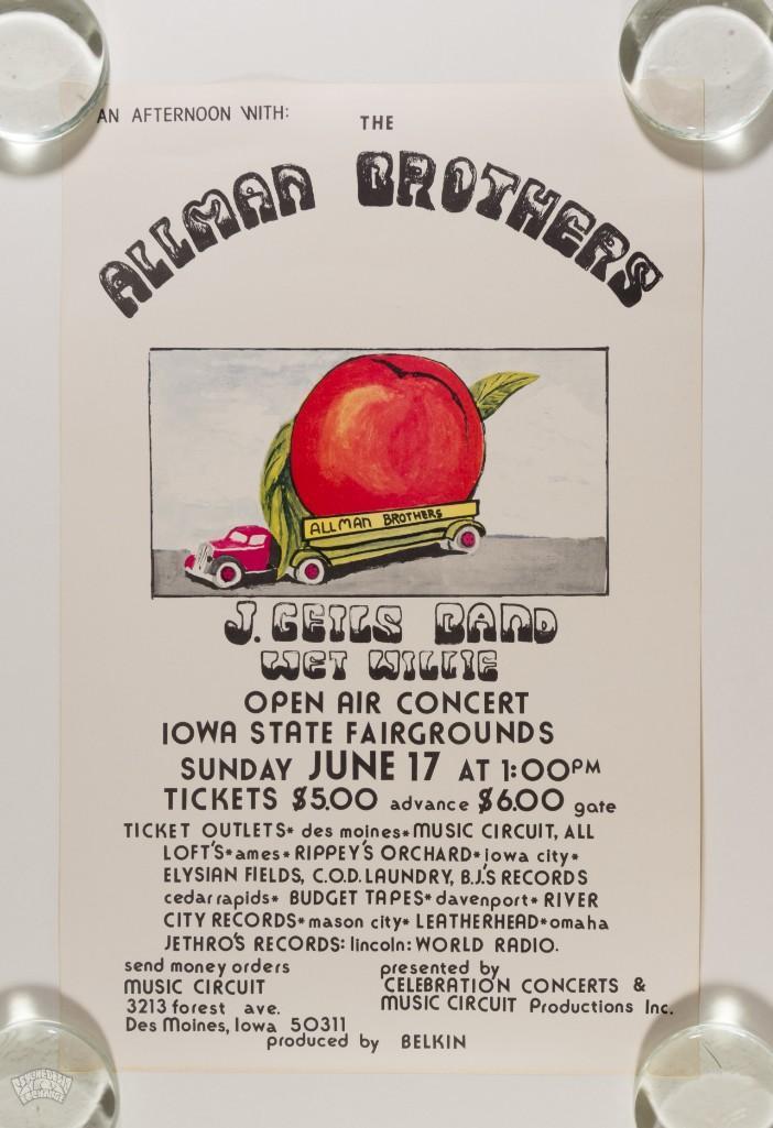 1973 Allman Brothers Band Iowa State Poster (1 of 2)