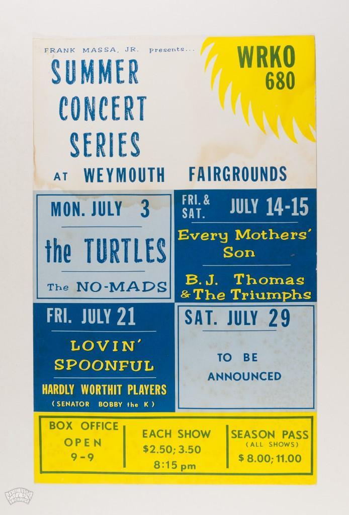 1967 Turtles Lovin' Spoonful Weymouth Cardboard Poster (1 of 2)