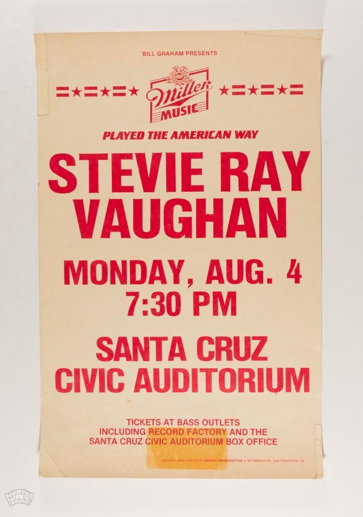1980 Stevie Ray Vaughan Santa Cruz Civic Poster (1 of 2)