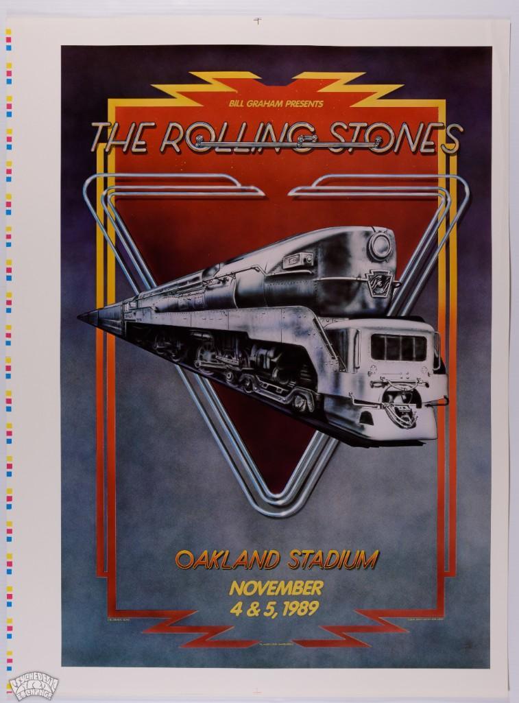 1989 BGP-33 Rolling Stones Oakland Uncut Proof Poster (1 of 2)