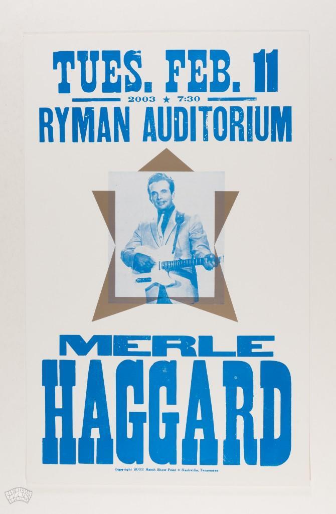 2003 Merle Haggard Ryman Auditorium Hatch Poster (1 of 2)