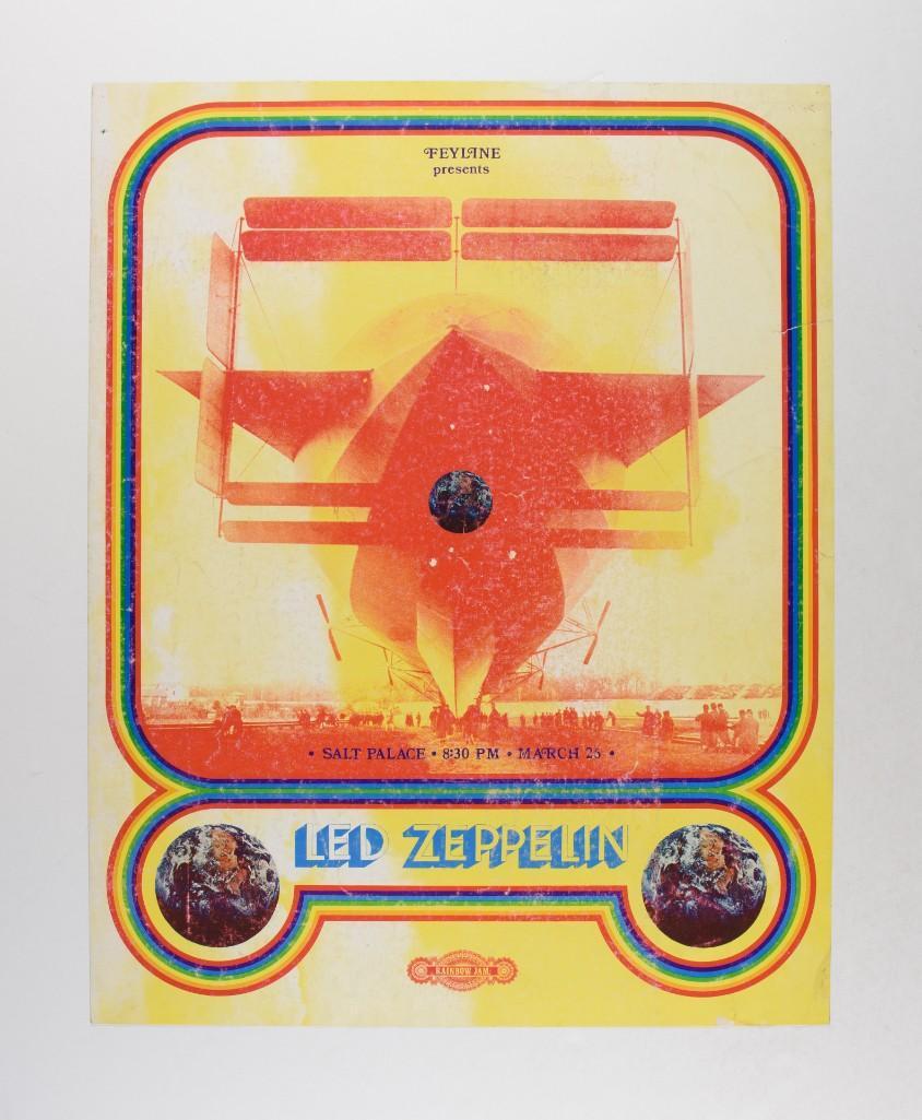 1970 Led Zeppelin Salt Palace Rainbow Jam Poster (1 of 2)