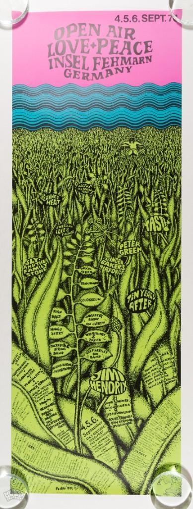 1970 Jimi Hendrix Final Show Open Air Germany Poster (1 of 2)