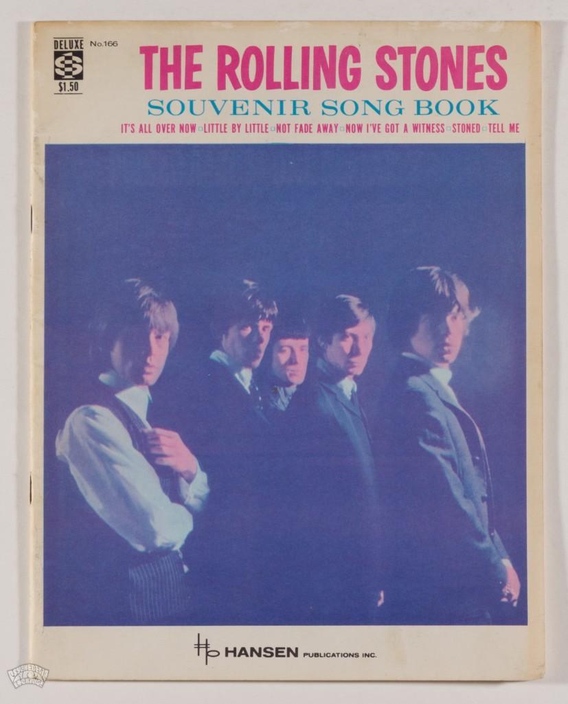 1965 The Rolling Stones Souvenir Song Book: This souvenir songbook features six different Rolling Stones classics! Songs include It's All Over Now, Little By Little, Not Fade Away, Now I've Got A Witness, Stoned, and Tell Me! --CRITICAL