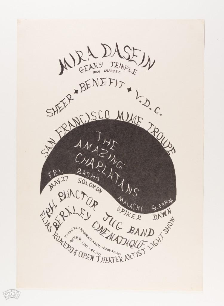 1966 Sheer Benefit V.D.C. Ken Kesey Poster RESTORED: This poster has been professionally restored for maximum eye appeal. Restoration includes tape removal, light wash. Presenting only the second appearance of this rare issue in our auction! This gig wa