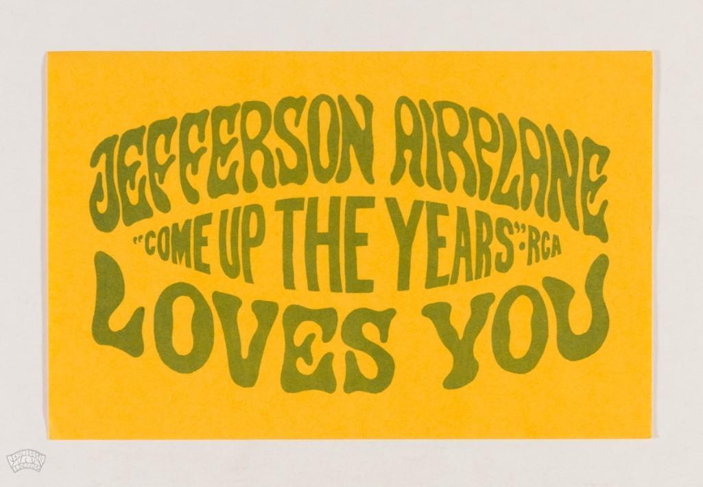 1966 Jefferson Airplane Loves You Promo Flyer Handbill (1 of 2)