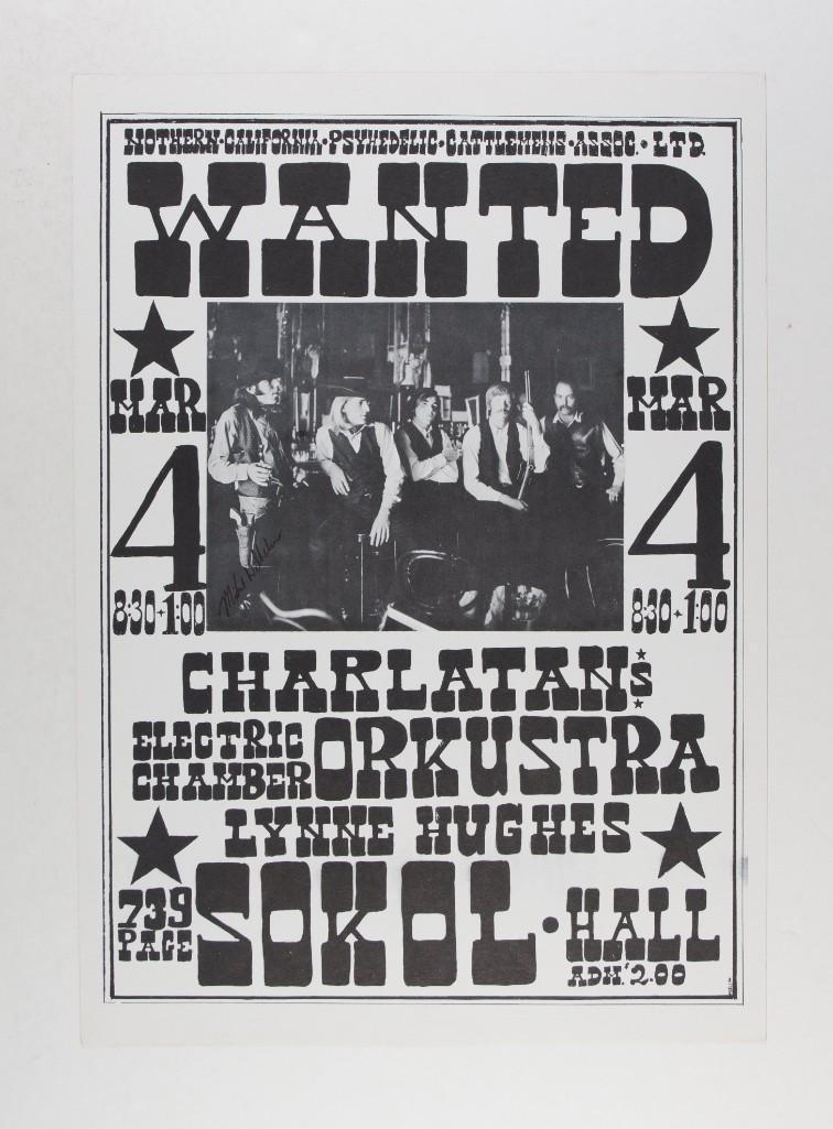 1967 AOR-68-A The Charlatans Sokol Hall Signed Poster (1 of 2)