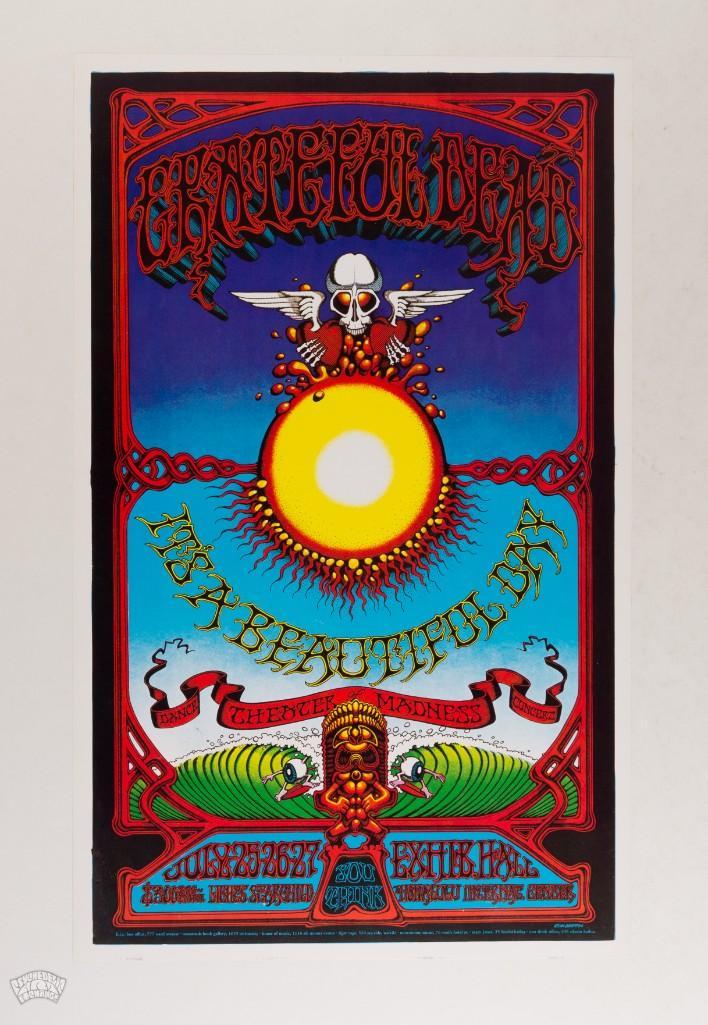 1968 AOR-3.116 Grateful Dead Honolulu RP Poster (1 of 2)