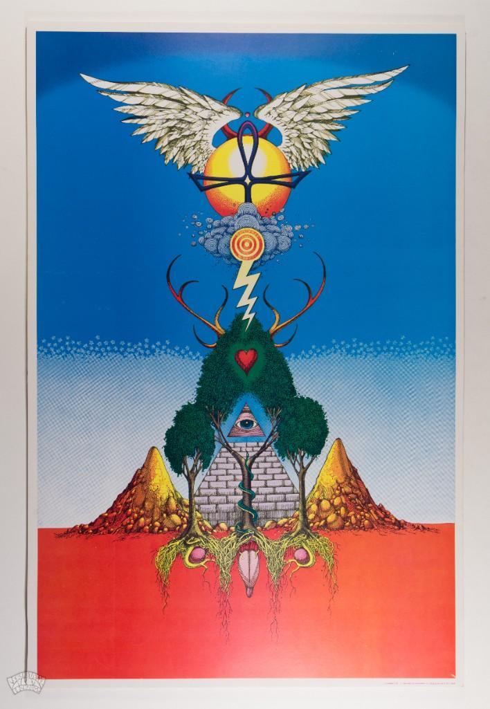 1968 Rick Griffin The Unnamable Poster MOUNTED (1 of 2)