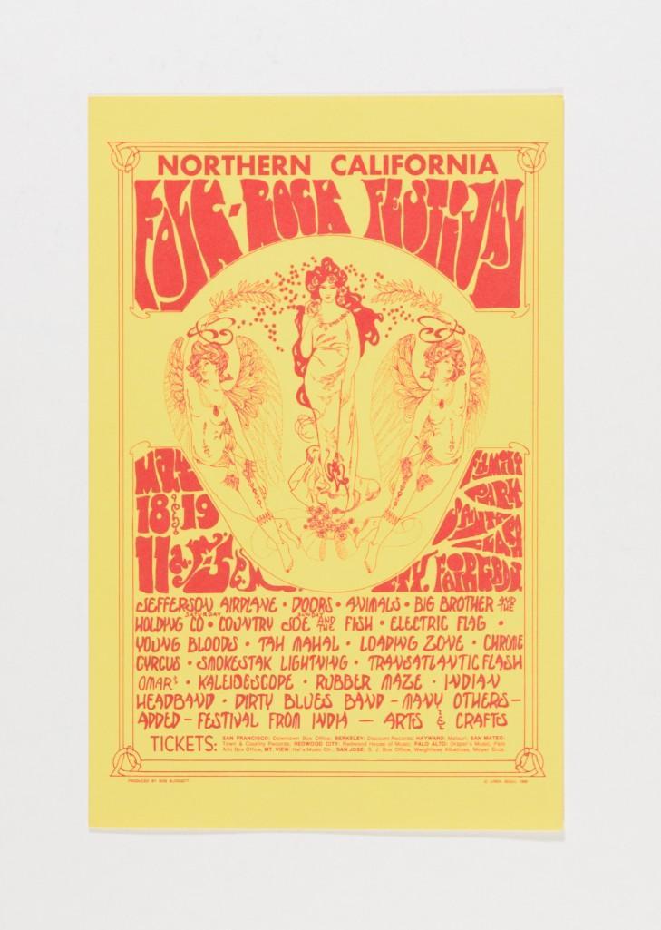 1968 The Doors Northern California Folk Rock Handbill (1 of 2)