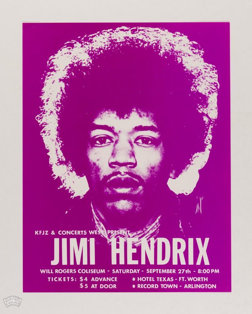 1969 Jimi Hendrix Will Rogers Coliseum Handbill (1 of 2)