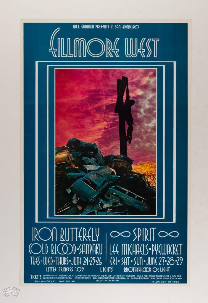 1969 BG-179 Iron Butterfly Fillmore West Poster (1 of 2)