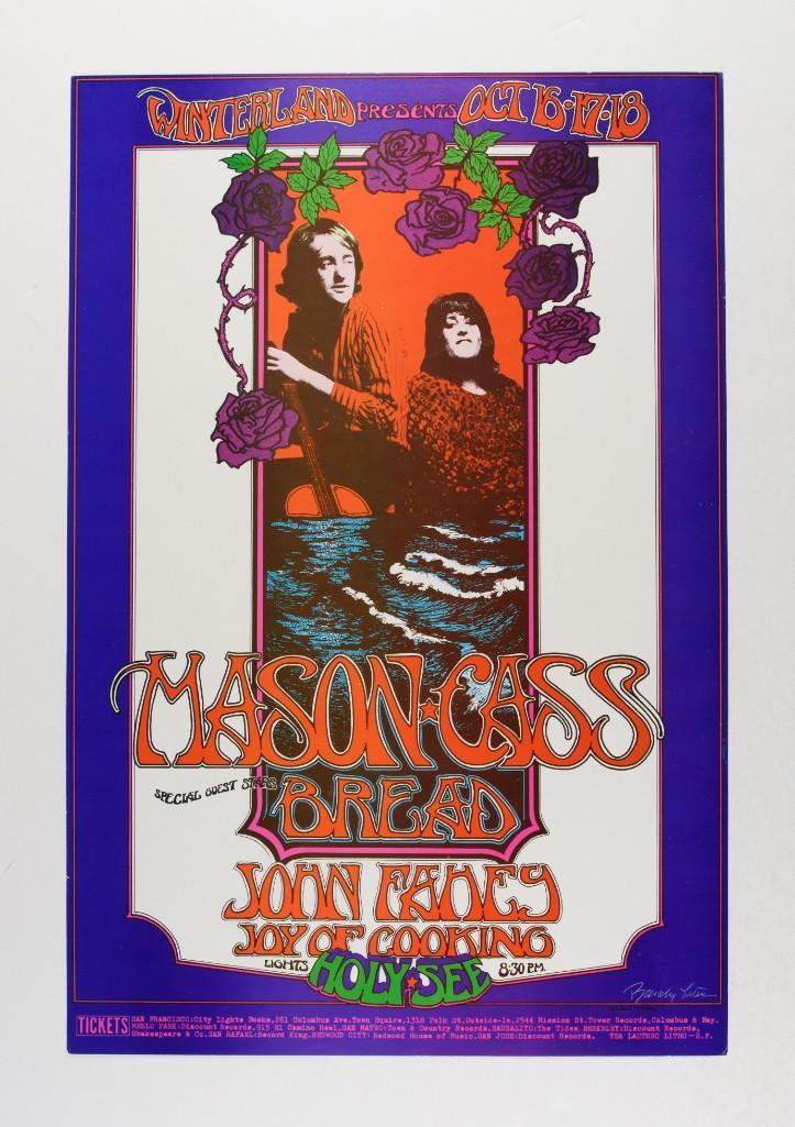 1970 Mason Cass Winterland Signed Poster (1 of 2)