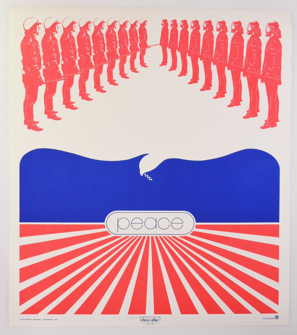 1970 Dean Eller Peace White Dove Headshop Poster (1 of 2)