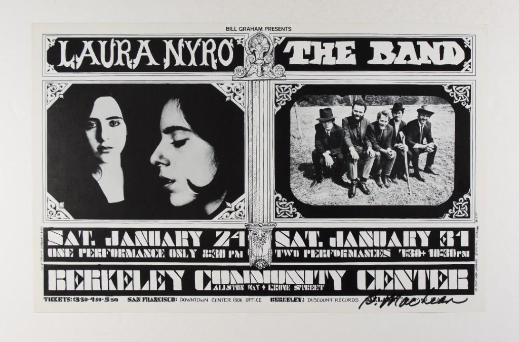 1970 BG-215 The Band Laura Nyro Berkeley Signed Poster (1 of 2)