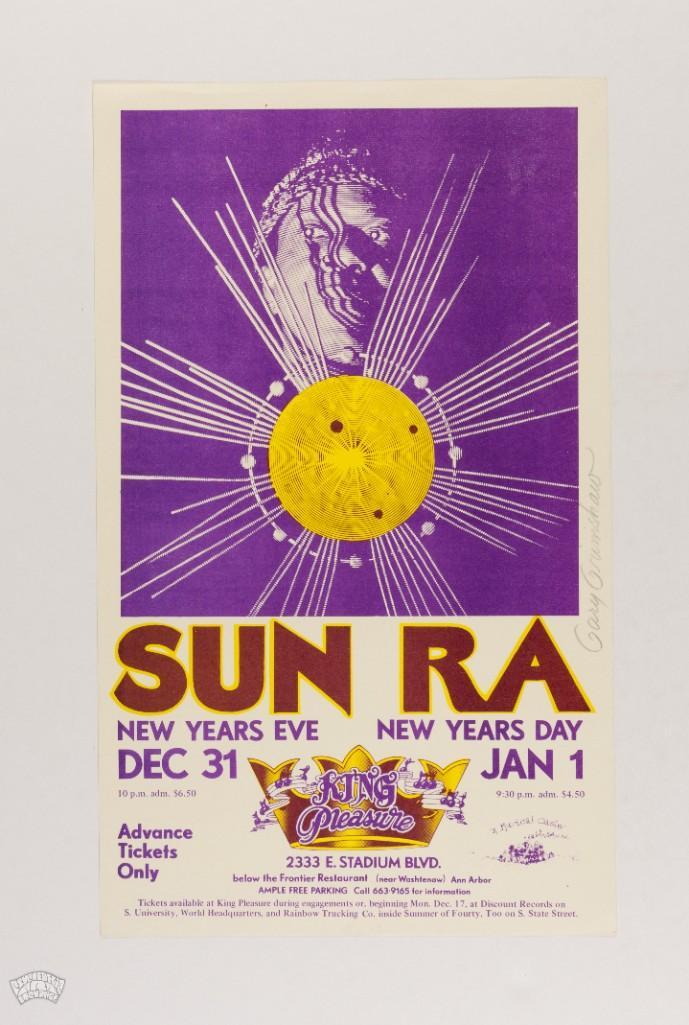 1973 Gary Grimshaw Sun Ra King Pleasure Signed Poster