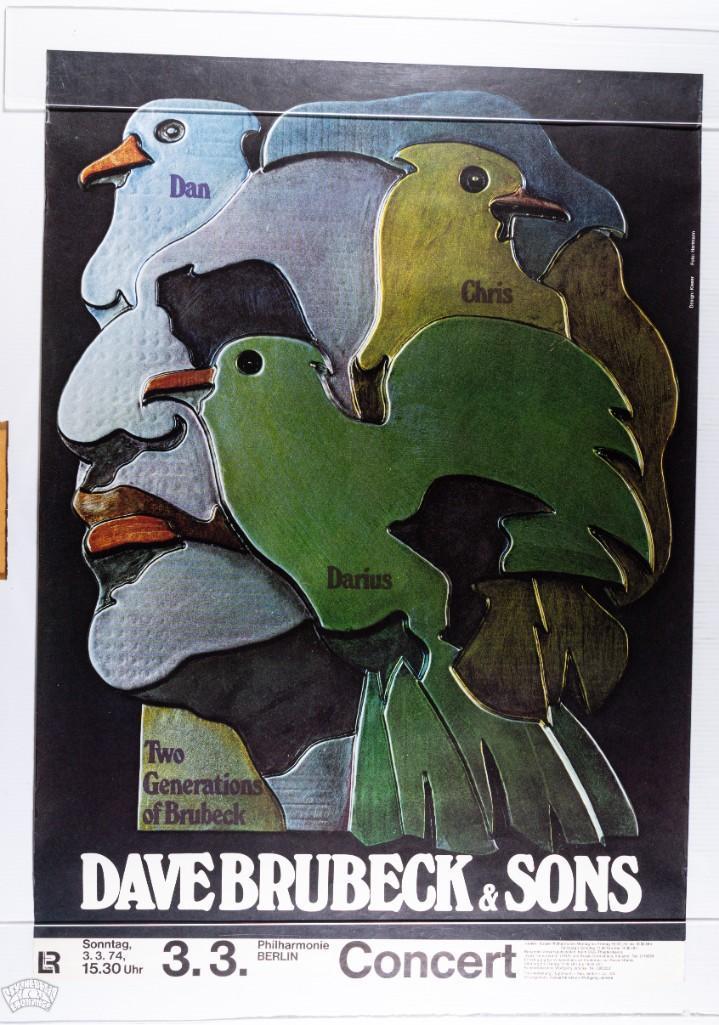 1974 Gunther Kieser Dave Brubeck Germany Poster (1 of 2)