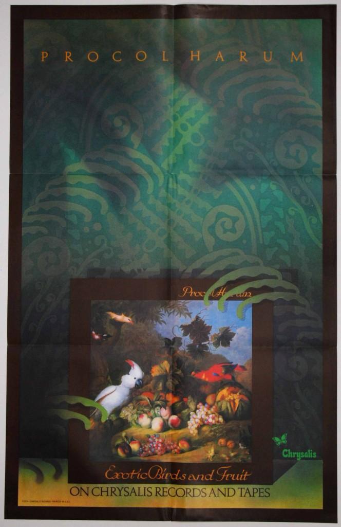 1974 Procol Harum Exotic Birds & Fruit Promo Poster (1 of 1)