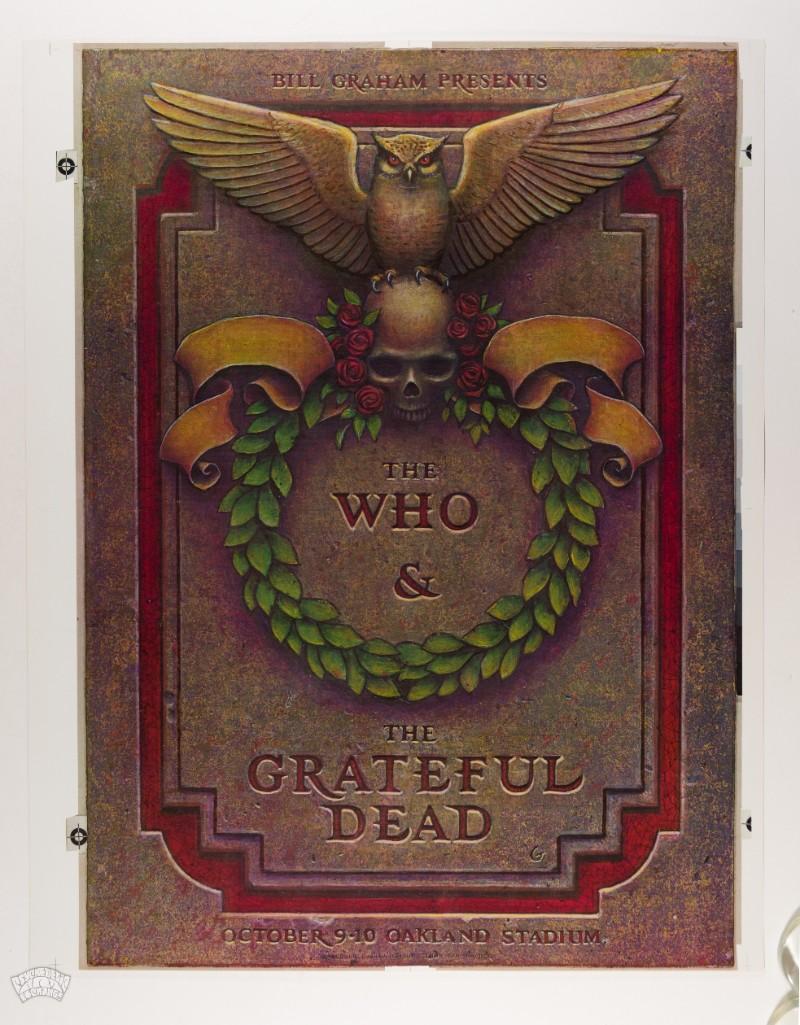 1976 AOR-4.43 The Who Grateful Dead Uncut Proof Poster (1 of 2)