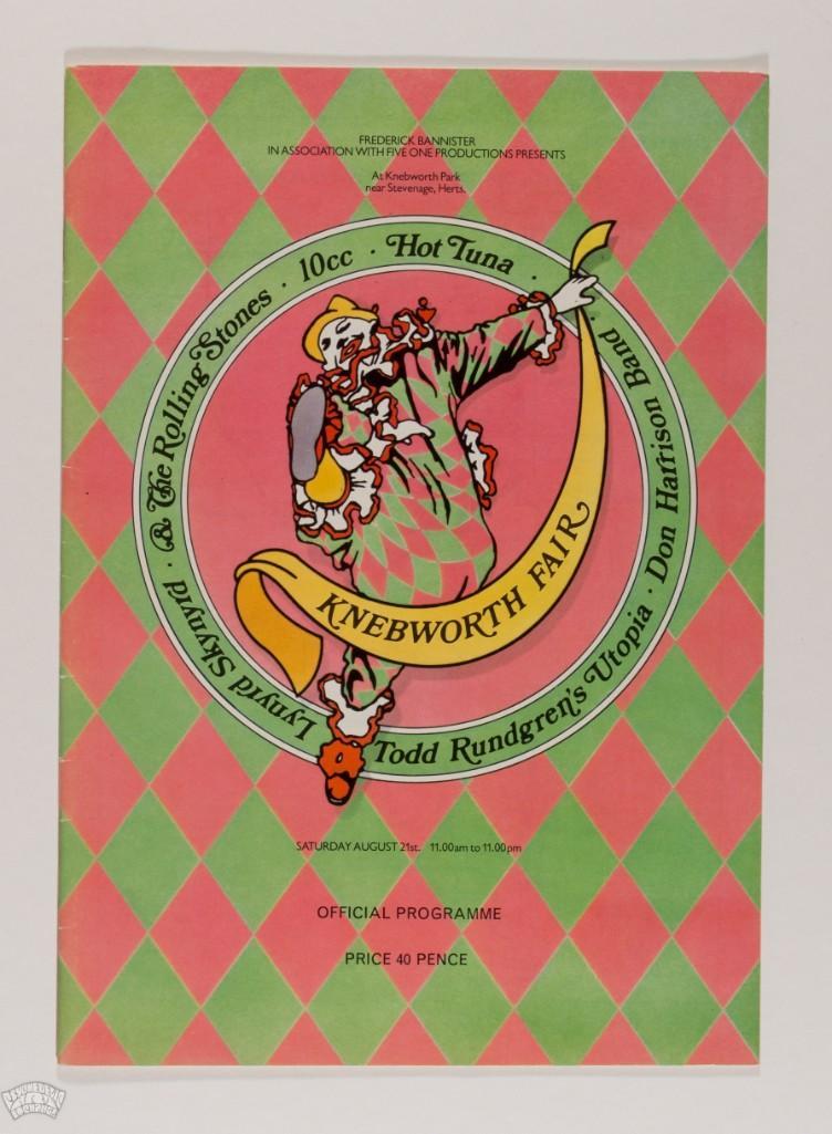 1976 Rolling Stones Hot Tuna Knebworth Fair Program (1 of 3)