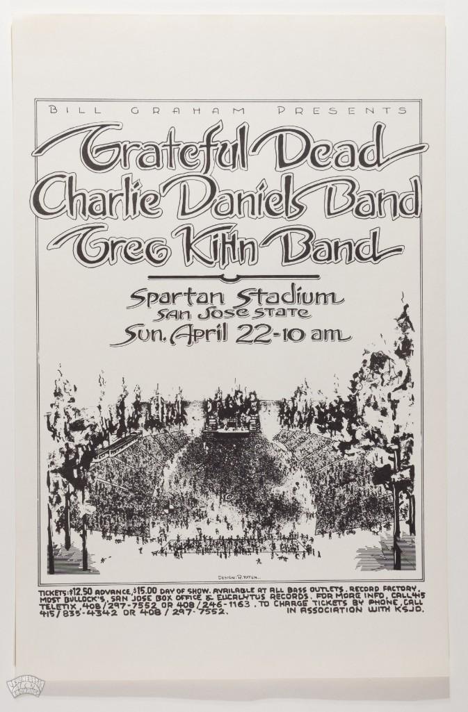 1979 Grateful Dead Spartan Stadium San Jose Poster (1 of 2)