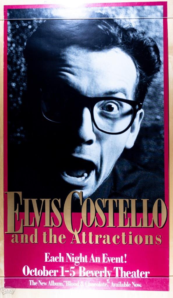 1986 Elvis Costello Beverly Theatre Poster (1 of 2)