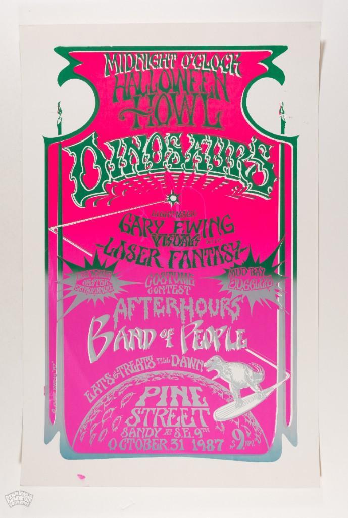 1987 Gary Ewing Dinosaurs Pine Street Portland Poster (1 of 2)